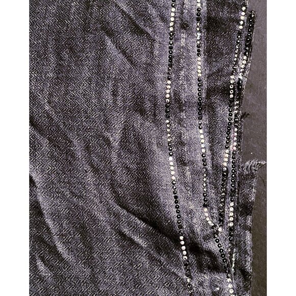 Rare, stunning MATTA NY Cashmere Pashmina scarf/wrap, crystal trim - Picture 8 of 8